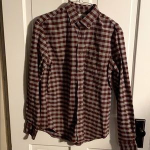 Maroon plaid button up